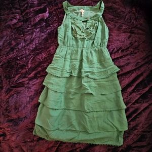 Maeve green ruffled dress size 0